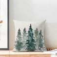 thumbnail image 3 of Christmas Pillow Covers 18x18 Inch Set of 2 Sage Green Watercolor Christmas Tree Decor Throw Pillows Winter Xmas Holiday Farmhouse Outdoor Cushion Cases for Couch Bed Decorations, 3 of 7