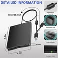 thumbnail image 3 of Floppy Disk Reader, 3.5 Inch External Floppy Disk Drive with USB Type-C, Portable FDD Floppy Disk Dr, 3 of 5