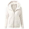 thumbnail image 3 of Fanxing Clearance 2025 Junior Girl Sherpa Fleece Hoodie Jacket Plus Size Full Zip Long Sleeve Fluffy Sweatshirts Hoodies Pocket Soft Jackets Coat Outwear S,M,L,XL,XXL,XXXL,XXXXL,XXXXXL, 3 of 6