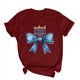 thumbnail image 5 of Blusas de Manga Corta para las Mujeres Divertida Impresión Cuello Redondo Camiseta Vintage, Blusas de Primavera para las Mujeres, 5 of 6