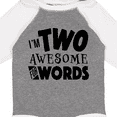 thumbnail image 4 of Inktastic I'm Two Awesome for Words 2nd birthday Boys or Girls Long Sleeve Baby Bodysuit, 4 of 5