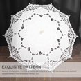 thumbnail image 2 of 80cm Victorian Lace Embroidery Wedding Umbrella Bridal Parasol, white, 2 of 8
