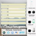 thumbnail image 4 of MING CHEN Motorized Zebra Roller Shades with Remote, Alexa Smart Electric Remote Control Blinds, 75% Shading Beige(72"W x 72"H), 4 of 6