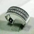 thumbnail image 4 of 2.00Ct Round Cut Simulated Black Diamond Wedding Mens Pinky Band Ring 14K White Gold Plated 925 Sterling Silver, 4 of 4