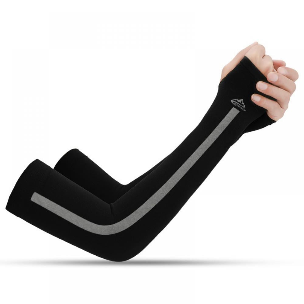 Unisex Black And White Sheep Sunscreen Outdoor Athletic Arm Warmer Long Sleeves Glove 