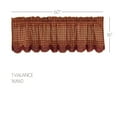 thumbnail image 3 of VHC Brands Burgundy Check Primitive 16"x60" Valance Red Rod Pocket Cotton Kitchen Window Curtains, 3 of 5