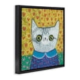 thumbnail image 3 of Stupell Industries Cottage Kitten with Fun Patterns Black Floating Frame Canvas Art, 18 x 18, by Melissa Averinos, 3 of 8