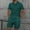 Army Green, variant on YHAJDS Men's Shirt and Shorts Set Solid Relaxed Pocket Drawstring Shorts Zip Polo Short Sleeve