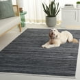 thumbnail image 3 of SAFAVIEH Mila Coretta Striped Polyester Area Rug, Beige/Black, 9' x 12', 3 of 11