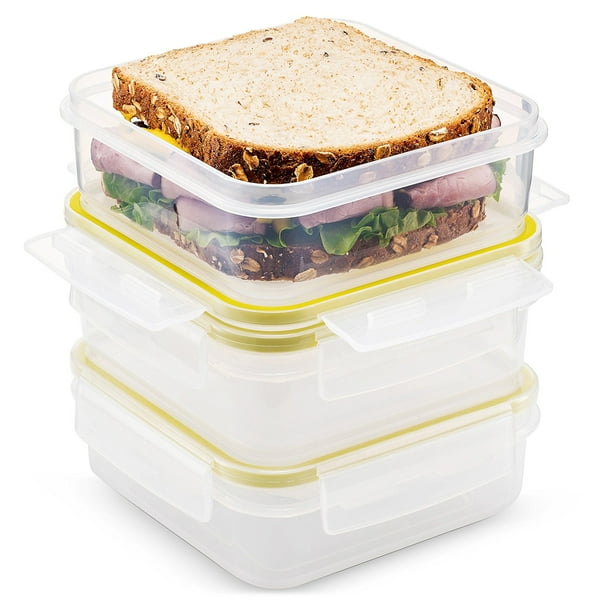 Komax Biokips Food Storage Sandwich Lunch Box Container 23oz. (set of 3