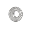 thumbnail image 2 of Unique Bargains M6 Thread 304 Stainless Steel Serrated Hex Flange Nut 10pcs, 2 of 3