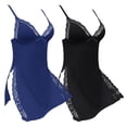thumbnail image 5 of LWP 2 Pack Women's Lingerie Sexy Nightwear Spaghetti Strap Nightgown Babydoll Chemise, 5 of 11