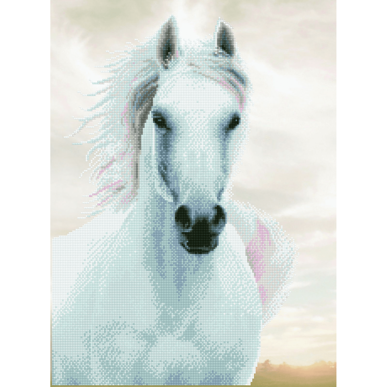 Diamond Dotz Imperial Stallion Horse Diamond Painting Kits for Adults - Diamond Art Kits a Relaxing Creative Craft Kit with Dotz Gems 25.6"x16.9"