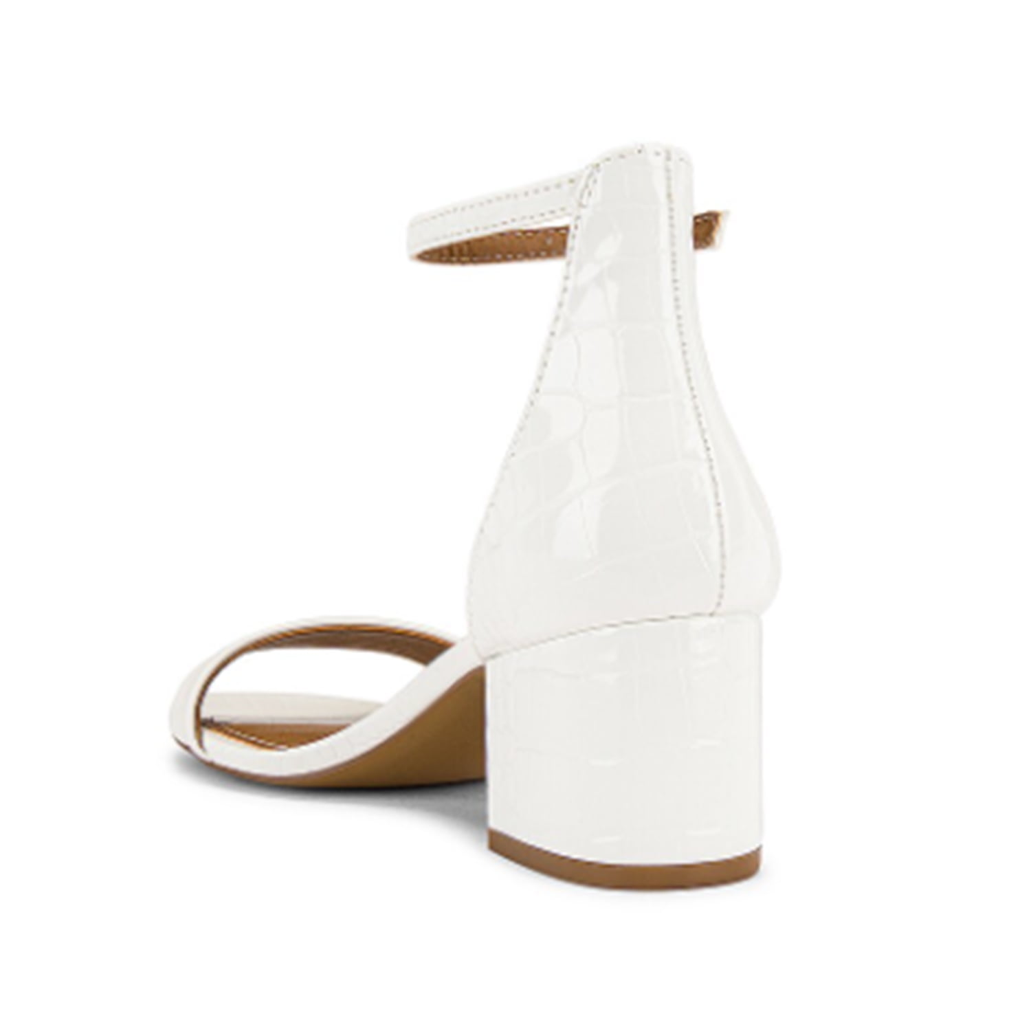 Steve Madden Women s Irenee Heeled Sandal White Leather 6.5 M US Walmart