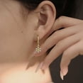 thumbnail image 2 of Snowflake Huggie Hoop Earrings for Women Crystal Cubic Zirconia Wedding Snowflake Hoops Earrings Drop Chic Hypoallergenic Studs Earring Jewelry Winter Christmas Birthday Gifts for Her, 2 of 6