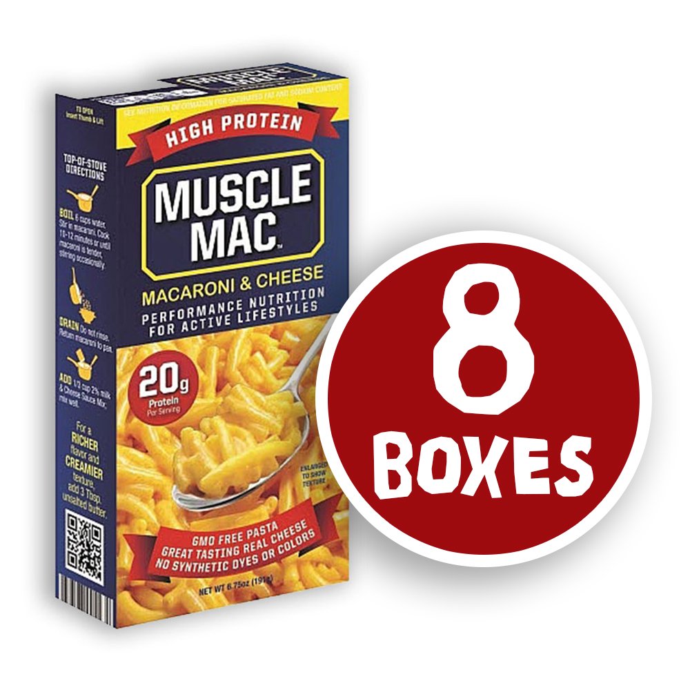 Muscle Mac, High Protein Mac and Cheese, Protein Mac and Cheese, 20g