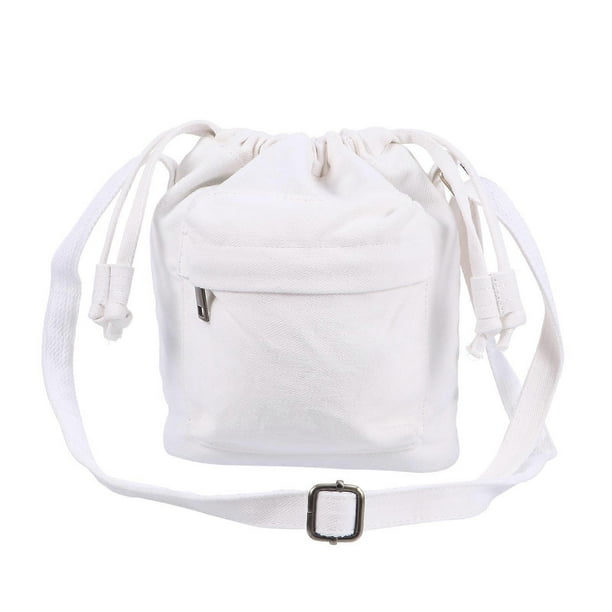 Canvas Bucket Bag Storage Pouch For Everyday Use Beach Party Shopping Hiking 1Pack