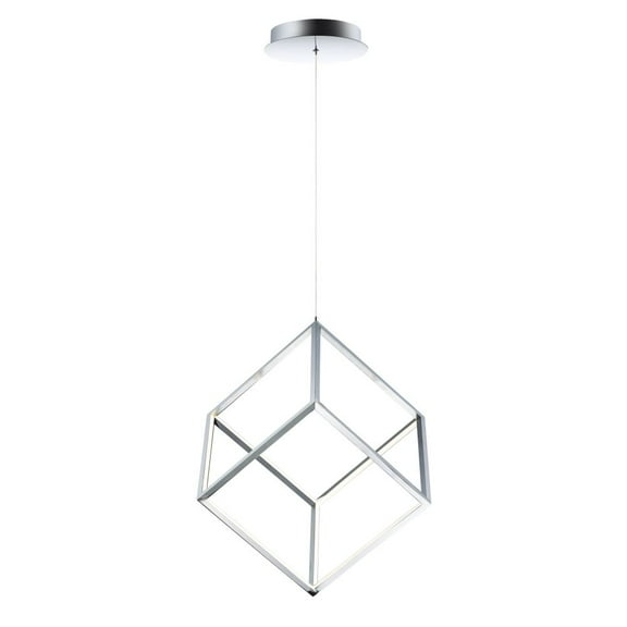 E30582-PC ET2 Lighting 4 Square-24W 1 LED Pendant-20.5 Inches wide by 21 inches high-Polished Chrome Finish