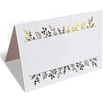 thumbnail image 6 of 100 Pack Large Name Cards for Table Setting - Tent Place Cards with Gold Foil Design for Wedding, Banquets, Events, Reserved Seating, 2.5"x3.75", 6 of 8