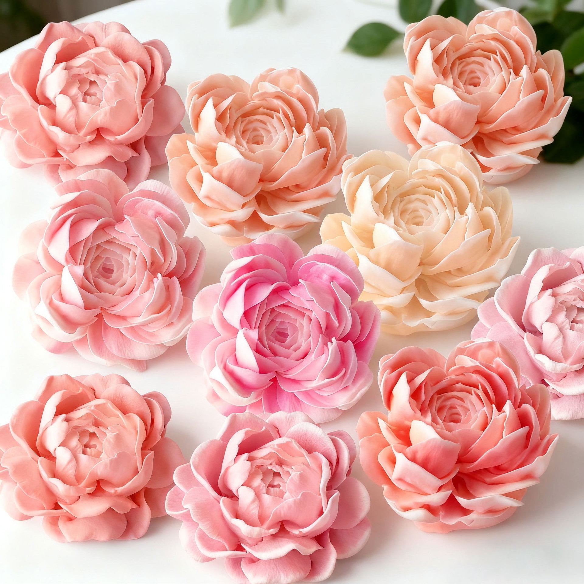 3PCS Peony Silicone Candle Flower Wax Mold Silicone for Candles Resin Making Molds Moldes for Making Mothers Day Gifts for Mom Daughter Home Decoration
