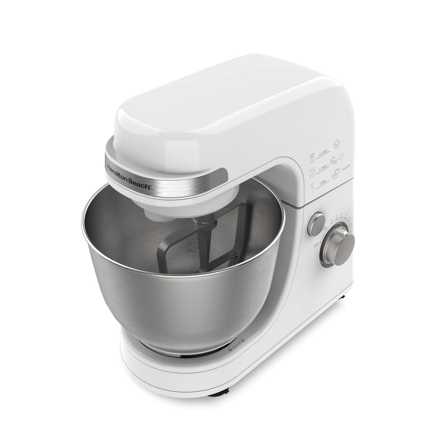 Hamilton Beach Stand Mixer with 7 Speeds 63388C, 4 Quart