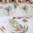 thumbnail image 3 of Cloth Napkins Set of 4 - 20x20 Inches, Pink Flowers Washable Reusable Table Napkins, Rustic Green Tropical Summer Botanical Soft & Absortbent Dining Napkin for Party Wedding Hotel Restaurant, 3 of 9