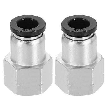 2Pack Push to Connect Fittings, 5/16"x1/4" NPT Straight Pneumatic Connector