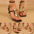 thumbnail image 2 of Kitten Heels for Women Open Square Toe Fashion Metal T-Strap Slingback Sandals Casual Dress Ankle Strap Pumps Shoes White Size 5, 2 of 7