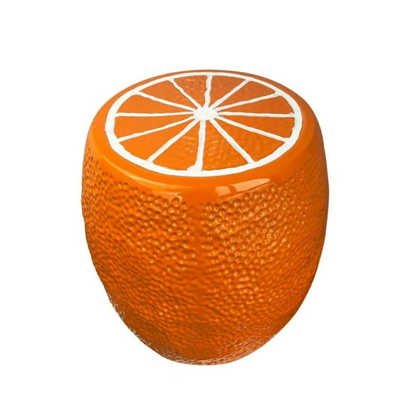 18 Inch Plant Stand Garden Stool, Ceramic Fruit Stool，Accent Stool