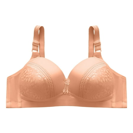 

Ozmmyan Wirefree Bras for Women Plus Size Adjustable Shoulder Straps Lace Bra Wirefreee Extra-Elastic Bra Active Yoga Sports Bras 42D-48D Summer Savings Clearance