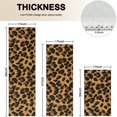 thumbnail image 2 of Black and Brown Leopard Print Kitchen Rugs Set Of 3, Non Slip Washable Kitchen Runner Rugs, Decorative Floor Mats for Sink Laundry and Home Use, 17"x30" + 17"x47" + 17"x59", 2 of 3