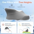 thumbnail image 4 of Neck Pillow for Sleeping, Cervical Neck Pillow, Memory Foam Pillows, Side Sleeper Pillow, Ergonomic Pillow for Neck Pain Relief, Bed Pillows, Body Pillow, Cooling Pillow, Gray, 25"Lx14"W, 3.52 Lb, 4 of 10