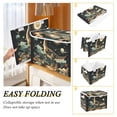 thumbnail image 2 of Yayeee Collapsible Storage Bin with Lid Fabric Closet Decorative Basket with Handles, Black Dinosaur, 2 of 7