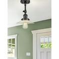 thumbnail image 5 of Innovations Lighting 201F-BK-G1 Halophane 1 Light 9" Wide Convertible Semi-Flush Ceiling, 5 of 7