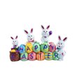 thumbnail image 1 of Yatlte Easter Bunny Eggs Centerpiece Tabletop Decorations, Resin Rabbit Figurine Decor Happy Easter Eggs Spring Bunny Statue for Home Tiered Tray Decorations, 1 of 4
