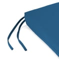 thumbnail image 6 of Jordan Manufacturing Sunbrella 17" x 19" Canvas Regatta Blue Solid Rectangular Outdoor Chair Pad Seat Cushion with Ties (2 Pack), 6 of 11