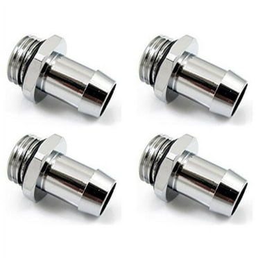 XSPC G1/4 To 3/8 Barb Fittings For Soft Tubing - Black Chrome (4-Pack)