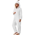 thumbnail image 6 of LEKWK Halloween Onesie Adult Funny Zip Up Cute Hooded Jumpsuit Fleece Soft Flannel Lounge Sleepwear for Cosplay Theme Party Dress Up Set, 6 of 8