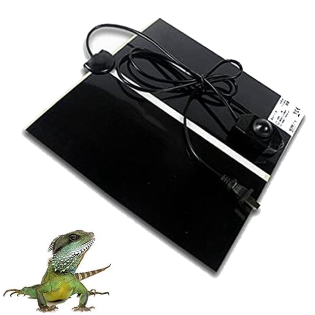 Walbest Coussin Chauffant pour Reptiles, 5W Imperméable, Coussin Chauffant sous Réservoir, Terrarium avec Contrôle de Température, Tapis Chauffant Réglable pour Tortue, Tortue, Serpents, Lézard, Gecko (Prise US)