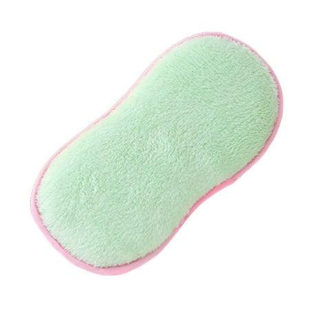 

〖Jisuan〗Household Cleaning Brushes Kitchen Non Stick Fiber Dish Towel Dishcloth Rag Sponge Double Sided Washing Pot Brush Descaling Scouring Pad