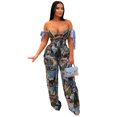 thumbnail image 3 of Conjuntos de dos piezas Conjuntos africanos para mujer Nuevos pantalones holgados Bazin elásticos con estampado africano Estilo rock Dashiki Traje famoso Trajes de dama, 3 of 5