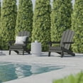 thumbnail image 6 of Flash Furniture Newport Adirondack Chair with Cup Holder, Weather Resistant HDPE Adirondack Chair in Gray, Set of 4, 6 of 13