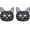 Bombay cat, variant on S925 Sterling Silver Cat Stud 11 Bareeds of Cats Earring for Women