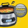 thumbnail image 3 of Hamilton Beach 6 Qt Programmable Slow Cooker with Temperature Probe, Stoneware Crock with Removable Pot, Stainless Steel, 3 of 8