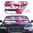 thumbnail image 2 of Uemuo Pink Flamingos Pattern Accordion Car Windshield Sun Shade, Foldable Reflective Sun Visor for Car, Reflector Windshield Sunshade-Small, 2 of 7