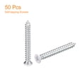 thumbnail image 3 of Unique Bargains ST4x35mm White Screws Self Tapping Screws, 50 Pack Flat Head Phillips Wood Screws for Woodworking, 3 of 4