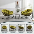 thumbnail image 6 of Outdoor Papasan Rocking Chair, Patio Oversized Wicker Egg Rocking Chair, Indoor & Outdoor Comfy Rocker Chair with Thick Cushion, Modern Lounge Chair for Front Porch, Garden, Backyard, Olive Green, 6 of 7