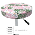 thumbnail image 2 of Uemuo Lilies Flowers Pattern Round Bar Stool Seat Covers Washable Stool Cushion Slipcover Elastic Bar Chair Covers-, 2 of 7