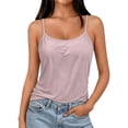 thumbnail image 3 of Women's Tops Tees Blouses Spaghetti Strap Sleeveless Soft Crop Layering Camisole Tank Tops With Built In Bras for Women, 3 of 8