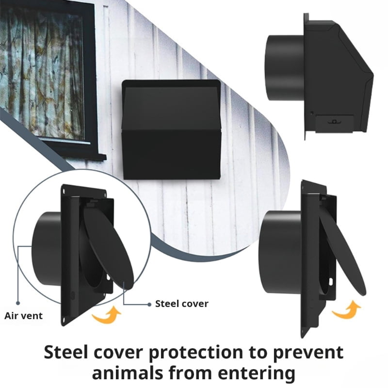 Wall Air Vent Extract Valves Grille Ducting Cover Metal Dryer Air Vent Grille Square Air Outlet Wall Air Vent Outlet